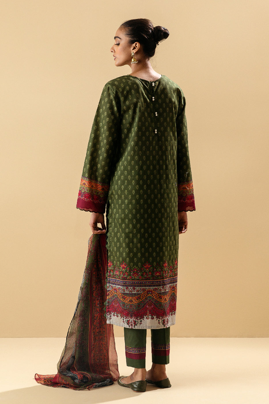 3 PIECE - PRINTED LAWN SUIT - DELICATE DECO MORBAGH SU_22