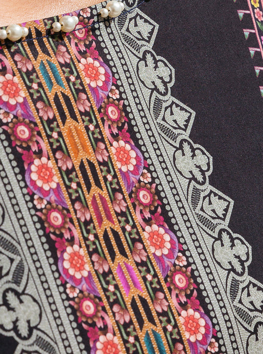 1 PIECE - PRINTED LAWN SHIRT - SALSA CULTURE MORBAGH SU_23