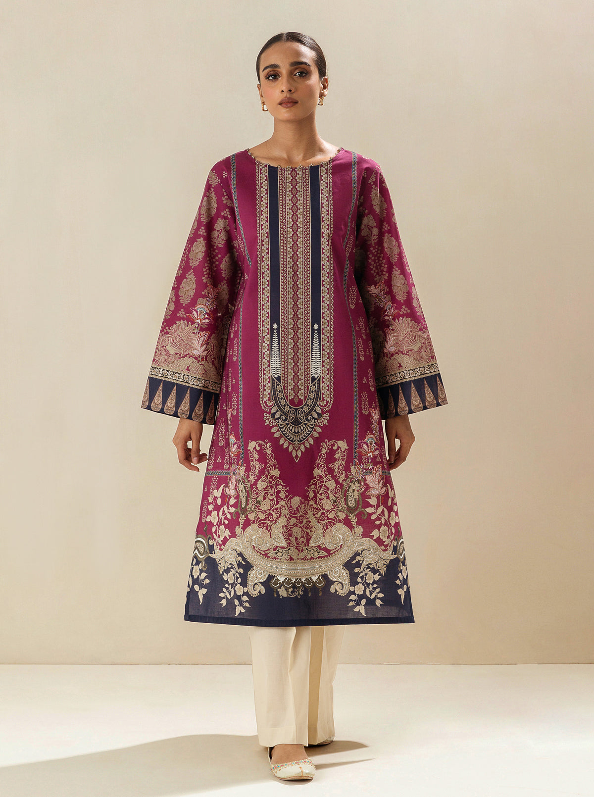 1 PIECE - PRINTED LAWN SHIRT - GRAPE FLAMBZ MORBAGH SU_23