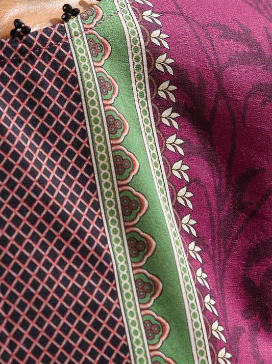 1 PIECE - PRINTED LAWN SHIRT - GRAPE FANTASY MORBAGH SU_23