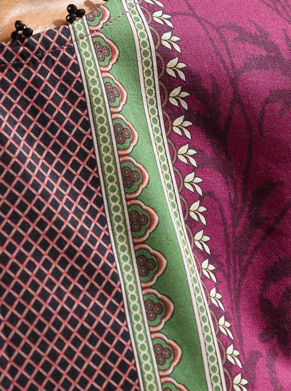 1 PIECE - PRINTED LAWN SHIRT - GRAPE FANTASY MORBAGH SU_23