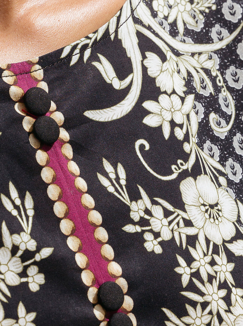 1 PIECE - PRINTED LAWN SHIRT - ROUGE SILHOUETTE MORBAGH SU_23