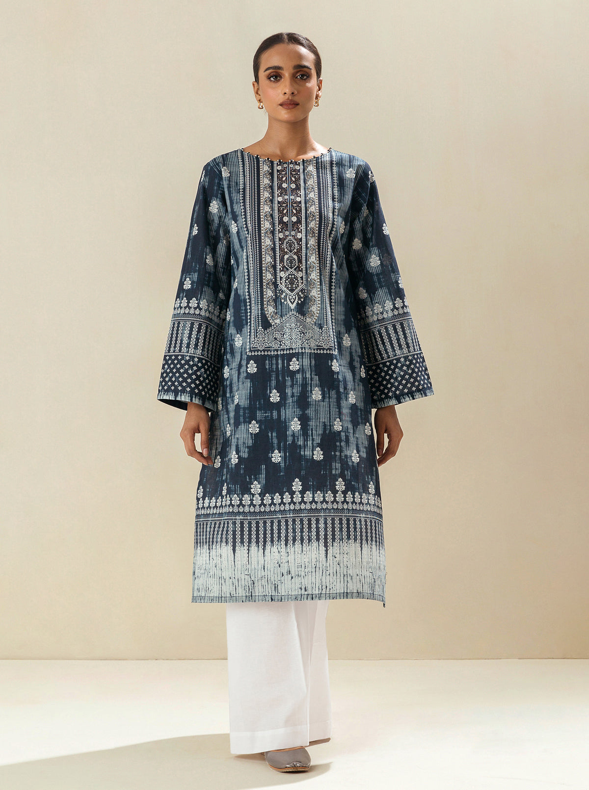 1 PIECE - PRINTED LAWN SHIRT - INDO MARRAKECH MORBAGH SU_23