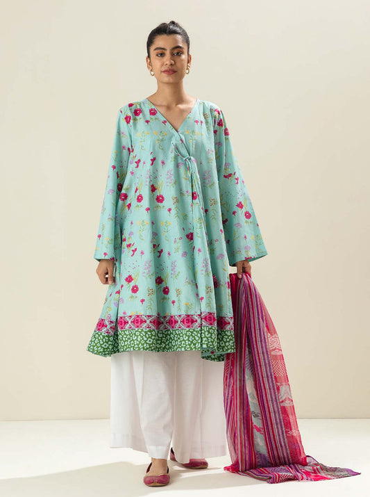 2 PIECE - PRINTED LAWN SUIT - SPRINKLE SKY MORBAGH SU_23