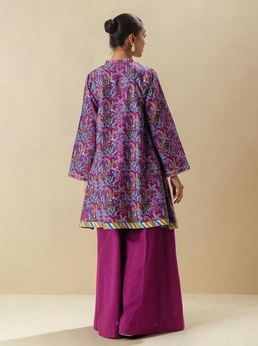 1 PIECE - PRINTED LAWN SHIRT - VIVID VIOLA MORBAGH SU_23
