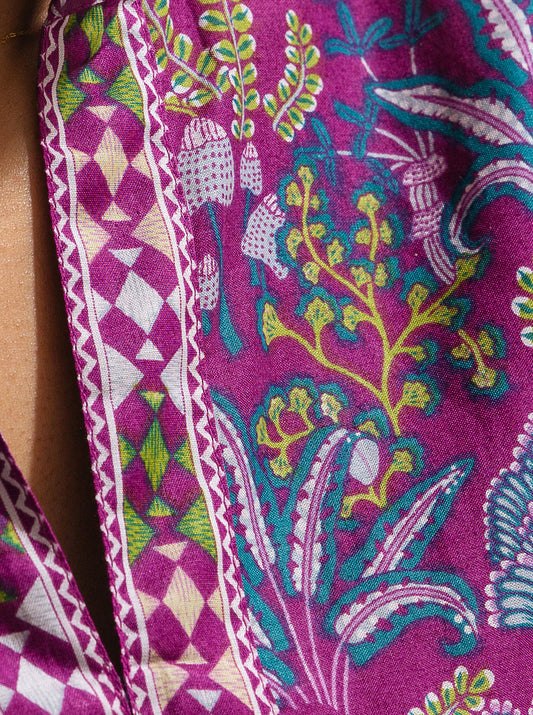 1 PIECE - PRINTED LAWN SHIRT - VIVID VIOLA MORBAGH SU_23