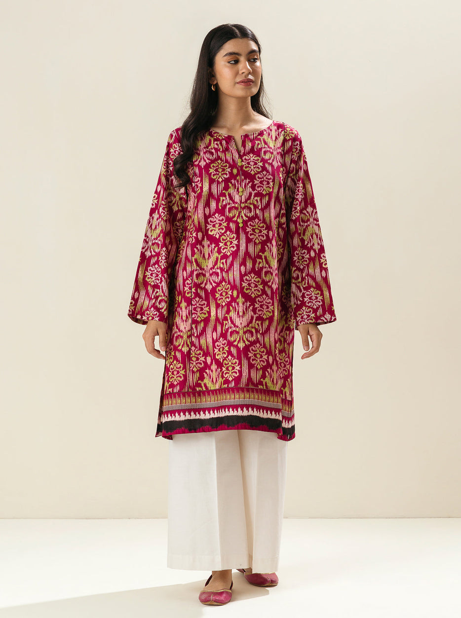 1 PIECE - PRINTED LAWN SHIRT - LOVEBIRDS NEST MORBAGH SU_23
