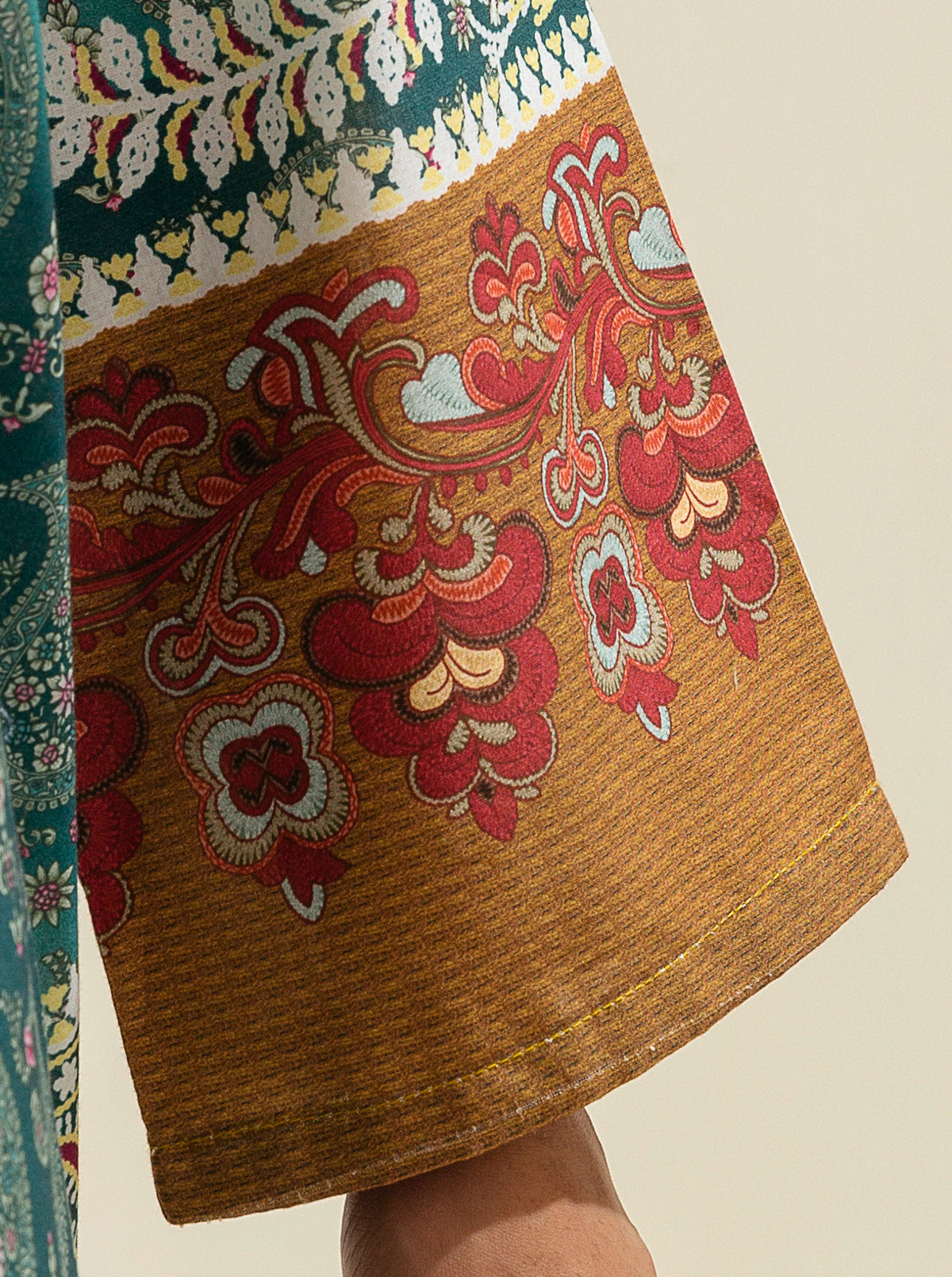 1 PIECE - PRINTED LAWN SHIRT - LAPIS GLEAM MORBAGH SU_23