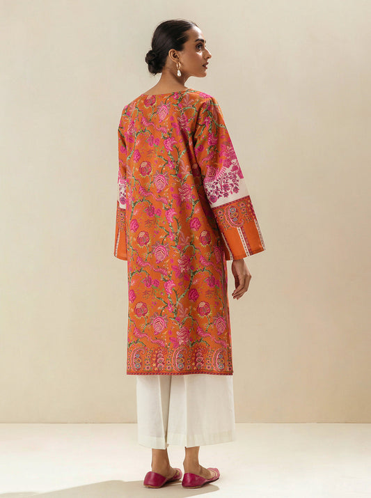 1 PIECE - PRINTED LAWN SHIRT - FIRE TWIRL MORBAGH SU_23