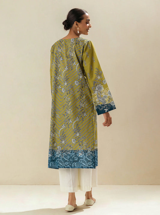 1 PIECE - PRINTED LAWN SHIRT - PIQUANT PANSY MORBAGH SU_23