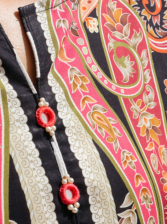 1 PIECE - PRINTED LAWN SHIRT - TUXEDO FOAM MORBAGH SU_23