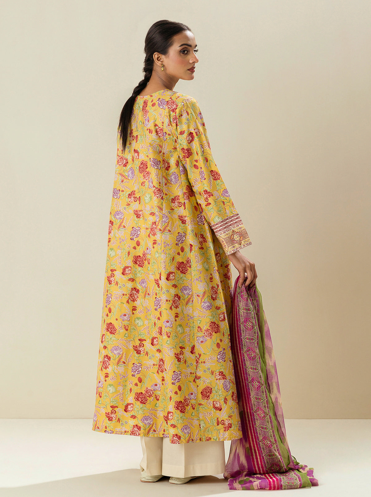 2 PIECE - PRINTED LAWN SUIT -YARROW CREAM MORBAGH SU_23