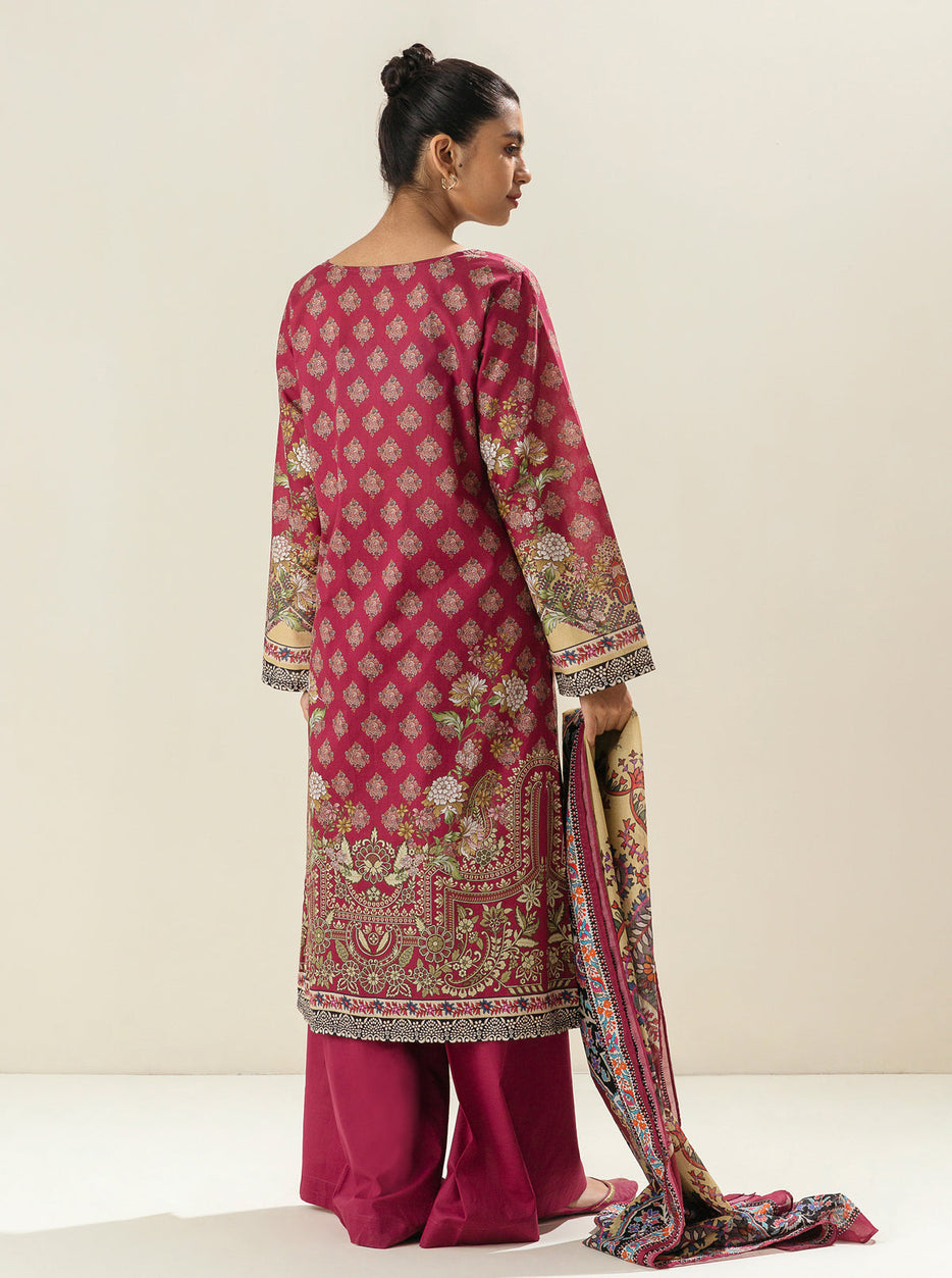 3 PIECE - PRINTED LAWN SUIT - GARDEN VALUE MORBAGH SU_23