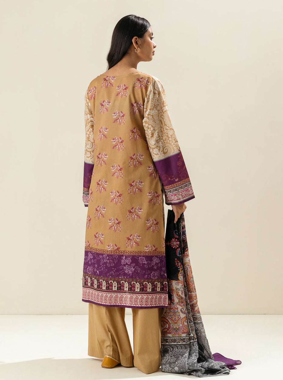 3 PIECE - PRINTED LAWN SUIT - AMETHYST LOVE MORBAGH SU_23