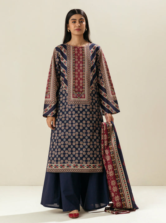 3 PIECE - PRINTED LAWN SUIT - TRIBAL FEST MORBAGH SU_23