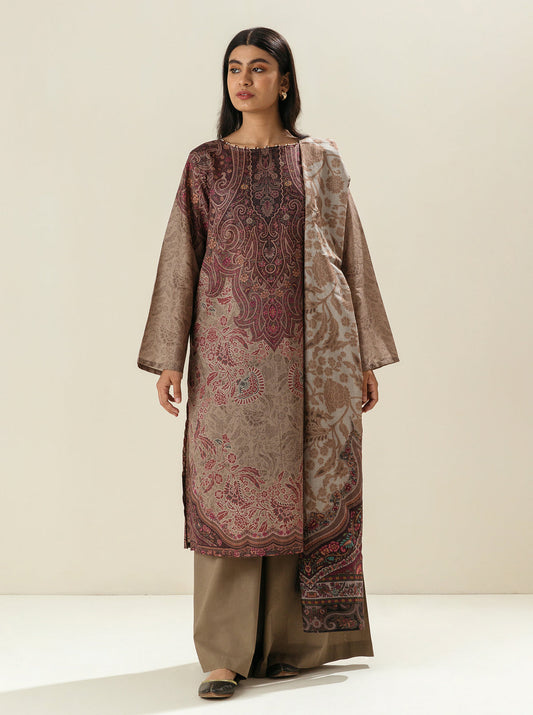 3 PIECE - PRINTED LAWN SUIT - IMPERIAL MAZE MORBAGH SU_23