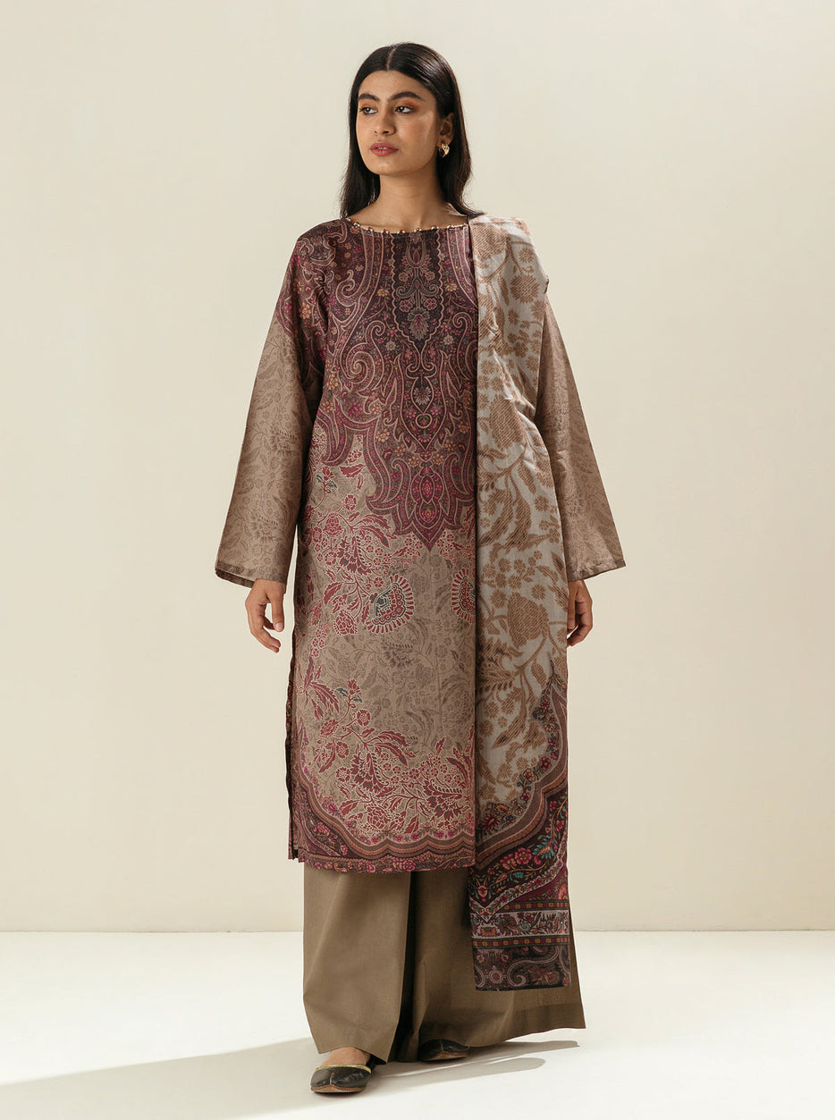 3 PIECE - PRINTED LAWN SUIT - IMPERIAL MAZE MORBAGH SU_23