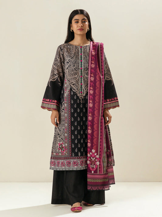 3 PIECE - PRINTED LAWN SUIT - LUXURY JEWEL MORBAGH SU_23