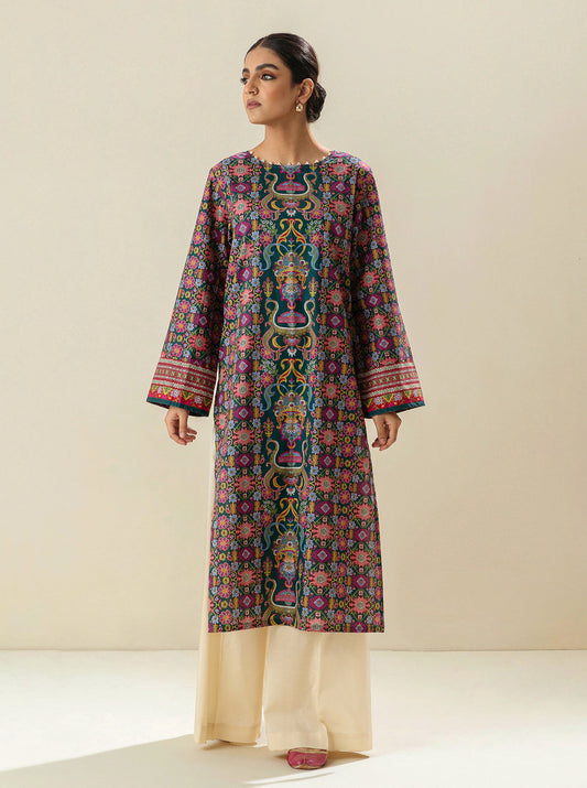 1 PIECE - PRINTED LAWN SHIRT - MARITIME MOON MORBAGH SU_23