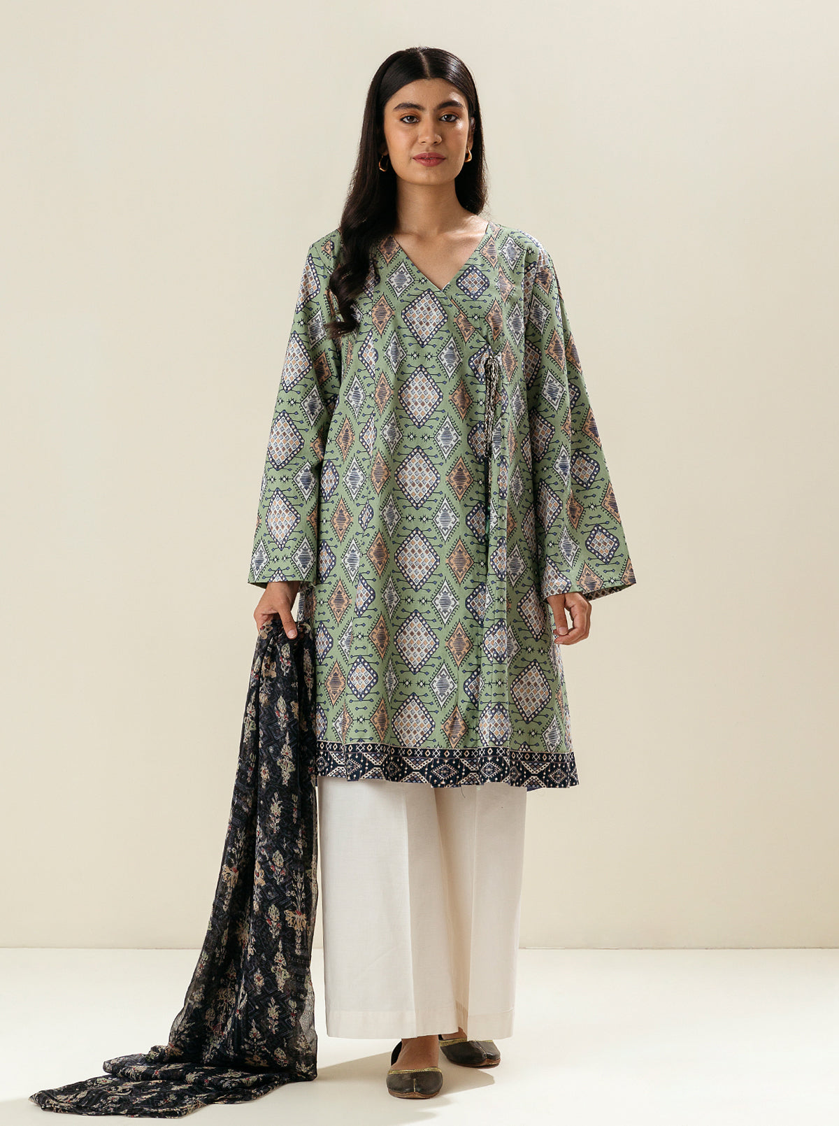 2 PIECE - PRINTED LAWN SUIT - ELEMENTAL CRUSH MORBAGH SU_23