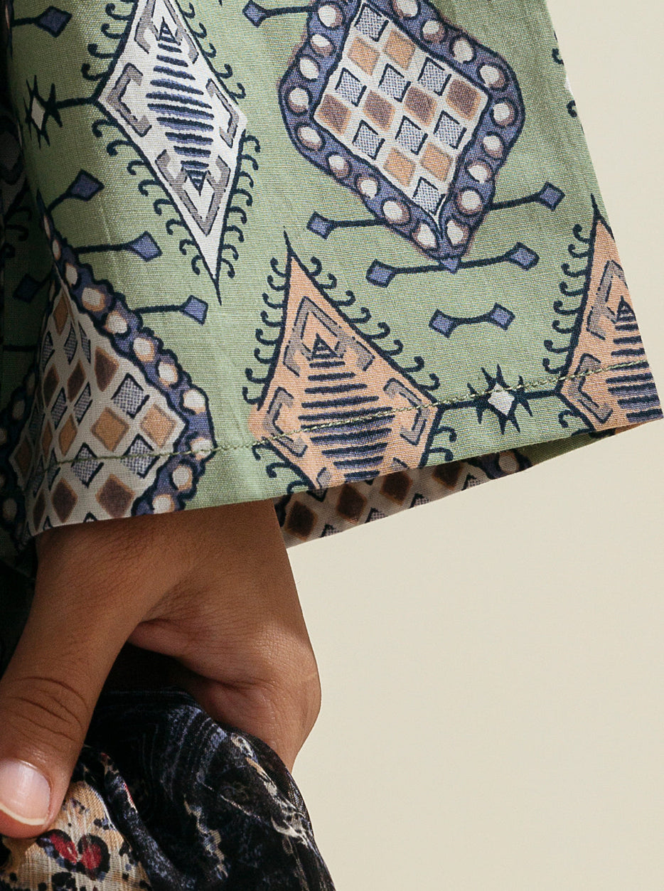 2 PIECE - PRINTED LAWN SUIT - ELEMENTAL CRUSH MORBAGH SU_23