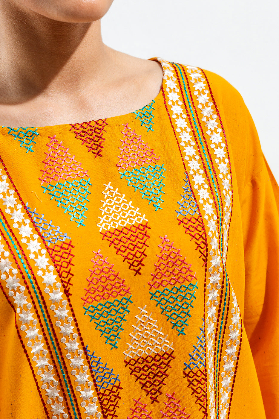 EMBROIDERED MULTI NEPS SHIRT (PRET)