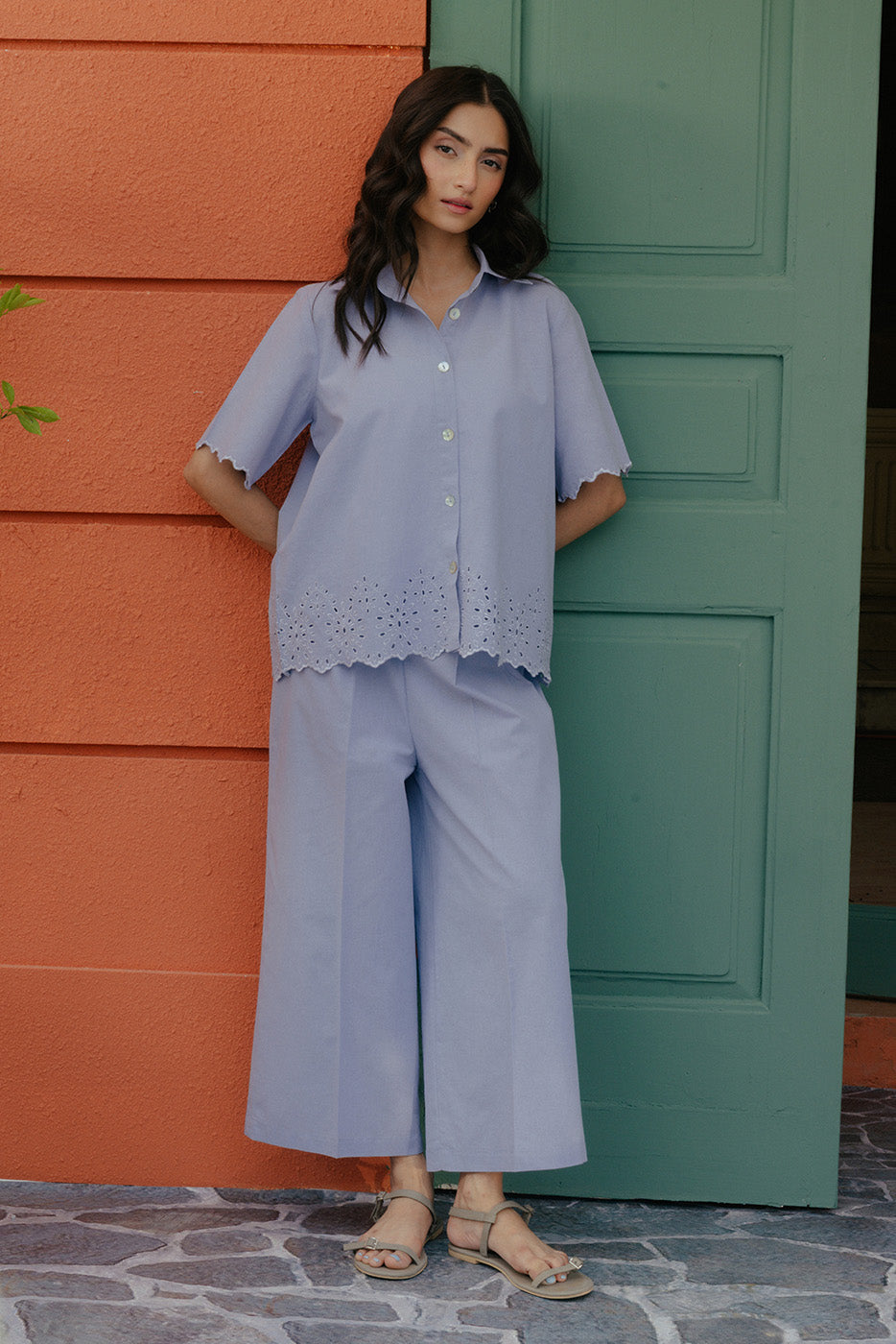 EMBROIDERED COORD SET
