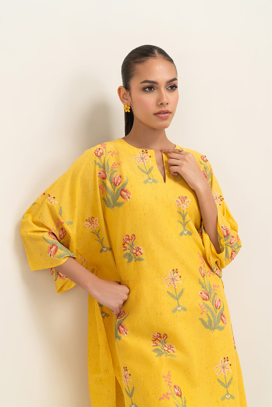 2 PIECE EMBROIDERED MULTI NEPS SUIT (PRET)