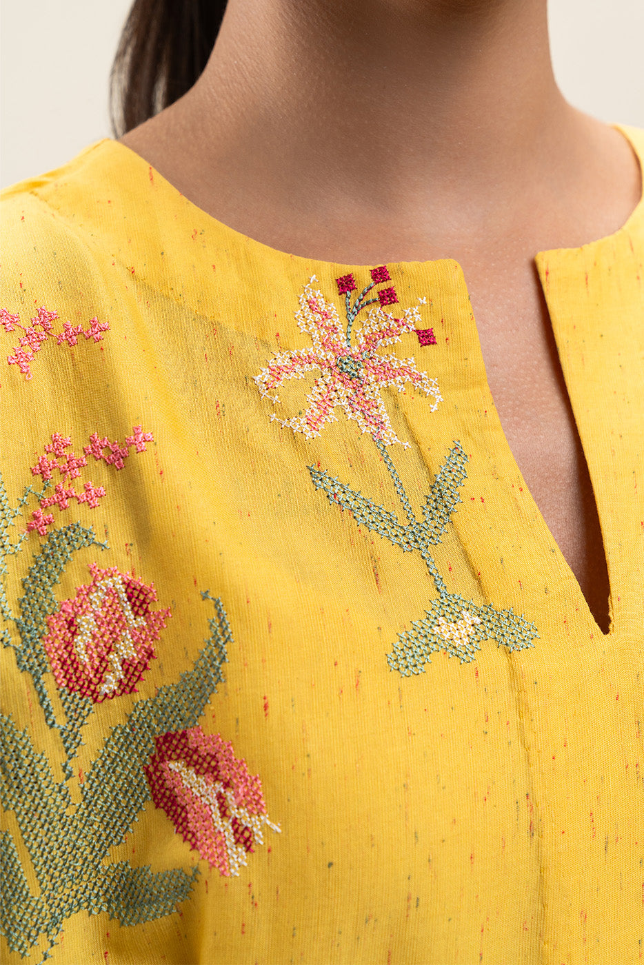 2 PIECE EMBROIDERED MULTI NEPS SUIT (PRET)