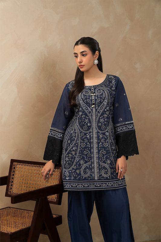 2 PIECE EMBROIDERED COTTON VISCOSE SUIT (LUXURY-PRET)