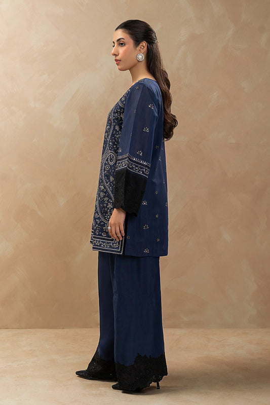 2 PIECE EMBROIDERED COTTON VISCOSE SUIT (LUXURY-PRET)