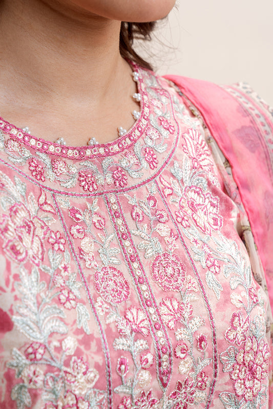 2 PIECE EMBROIDERED LAWN SUIT-ROUGE SILHOUETTE (UNSTITCHED)