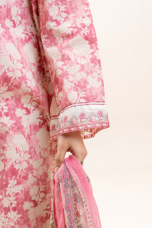 2 PIECE EMBROIDERED LAWN SUIT-ROUGE SILHOUETTE (UNSTITCHED)