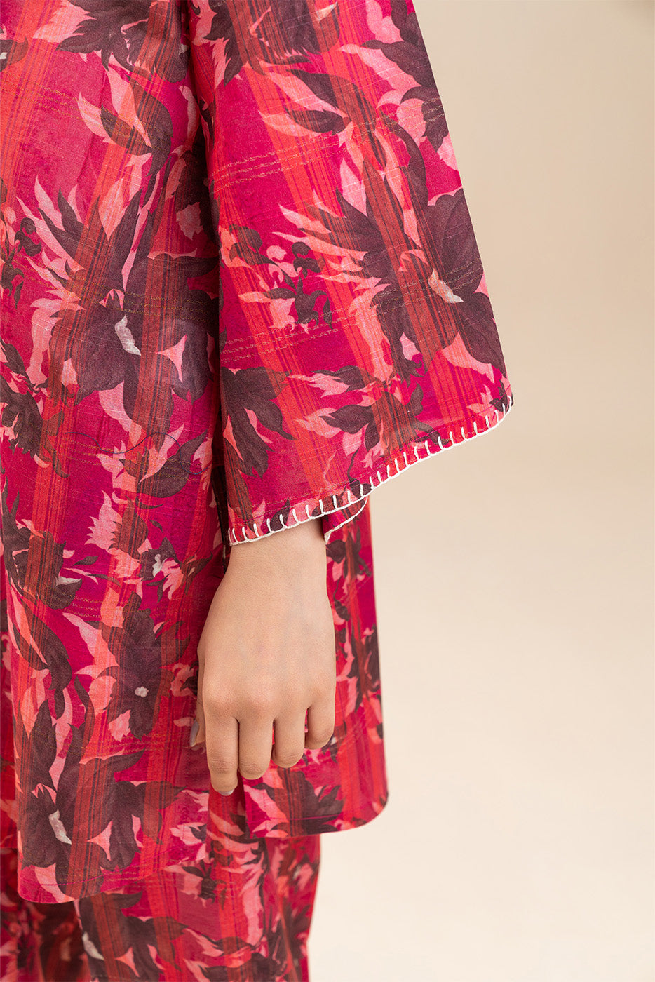 2 PIECE PRINTED LUREX LAWN SUIT (PRET)