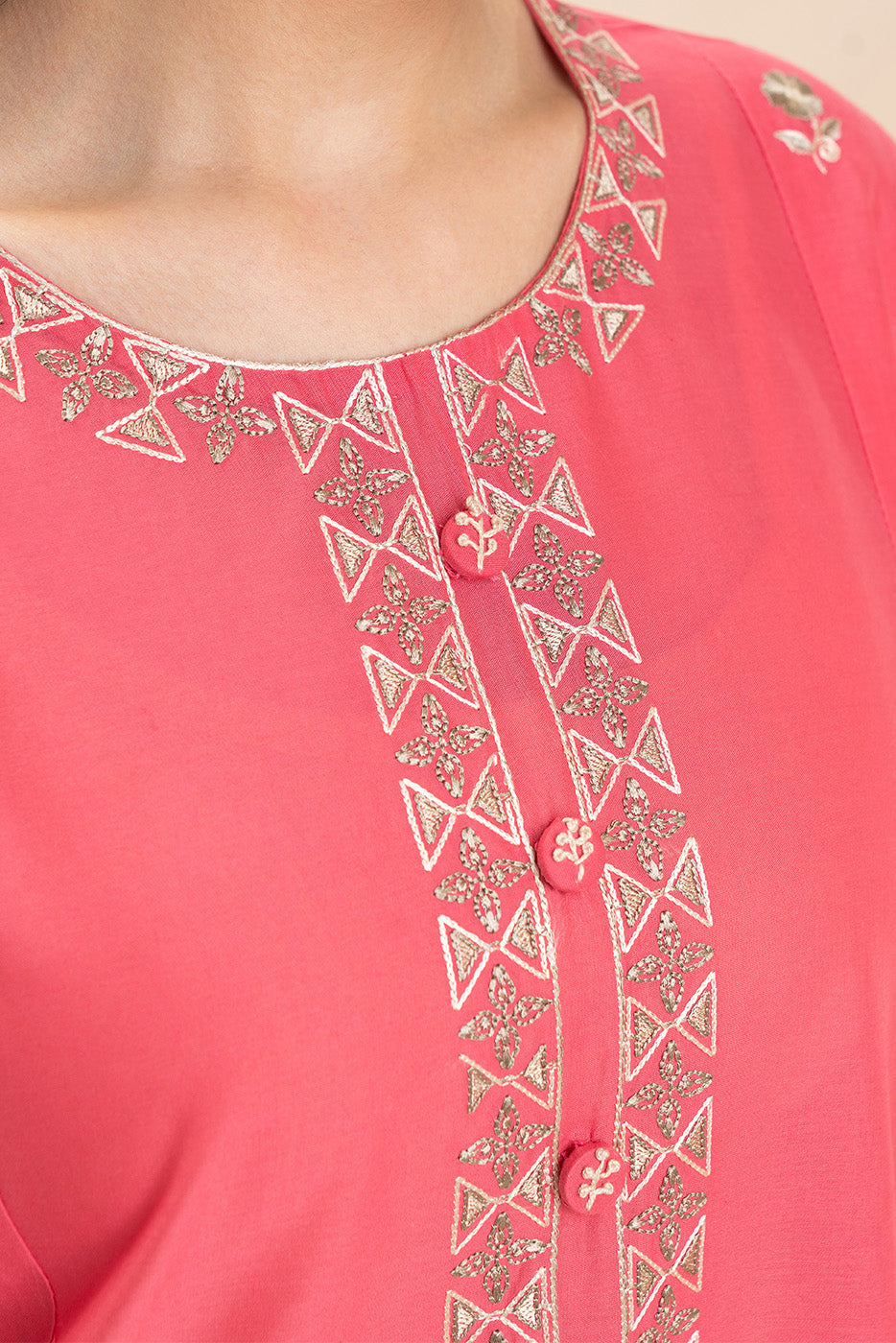 2 PIECE EMBROIDERED LAWN SUIT (PRET)