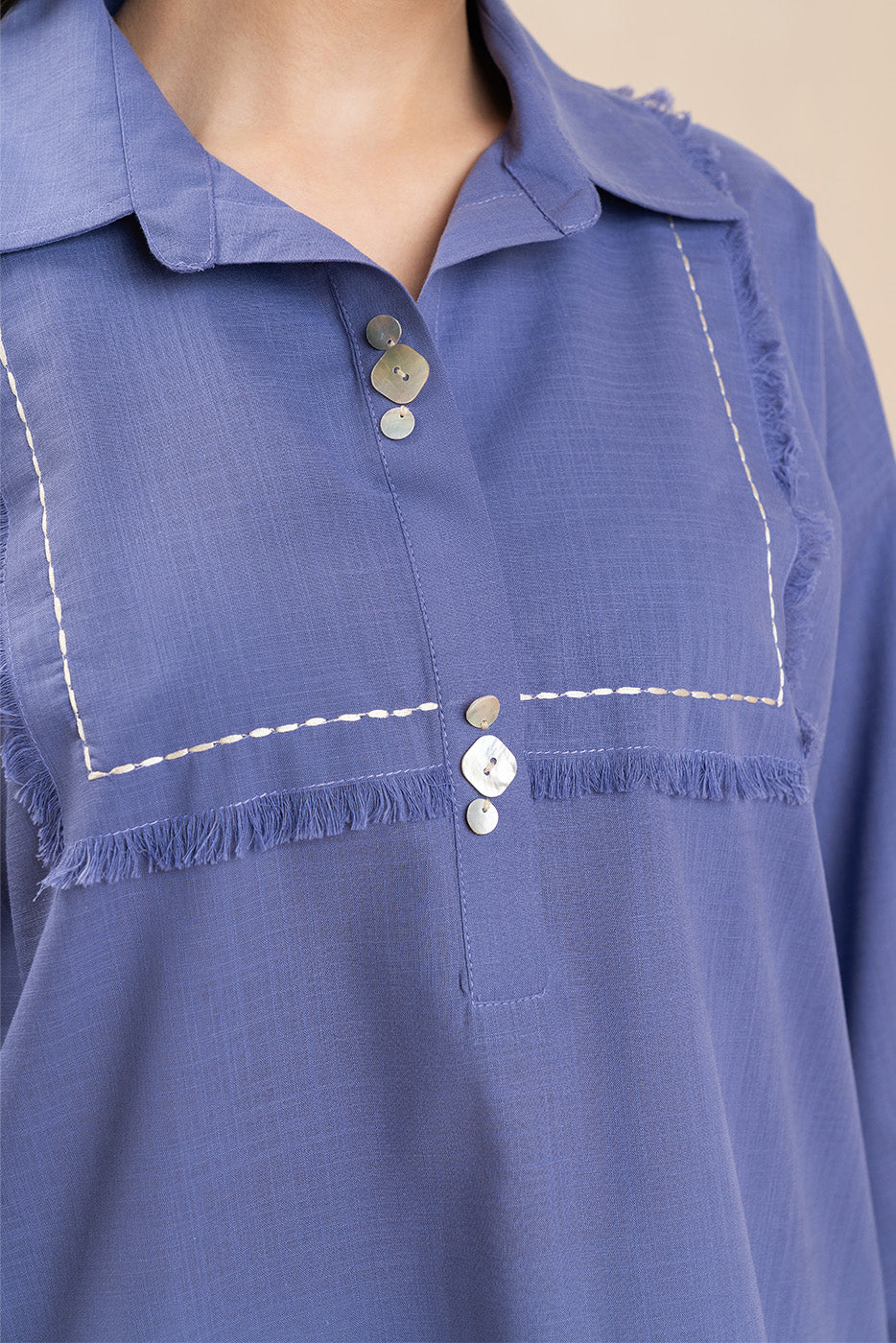 SOLID TWO WAY SLUB TOP(FLOW)