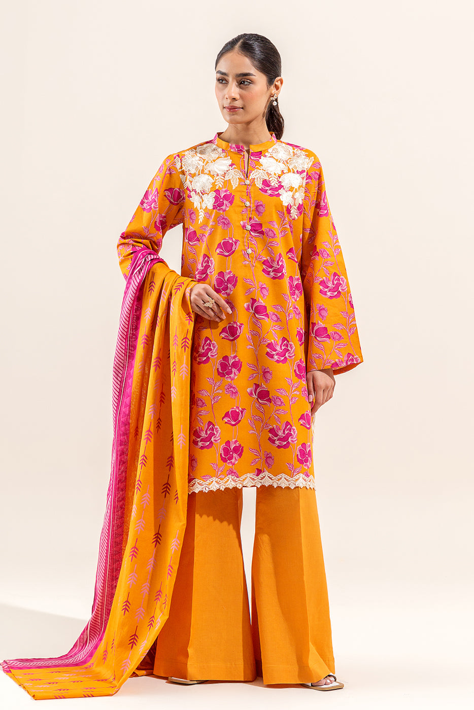 2 PIECE EMBROIDERED LAWN SUIT-AUTUMN GLORY (UNSTITCHED)