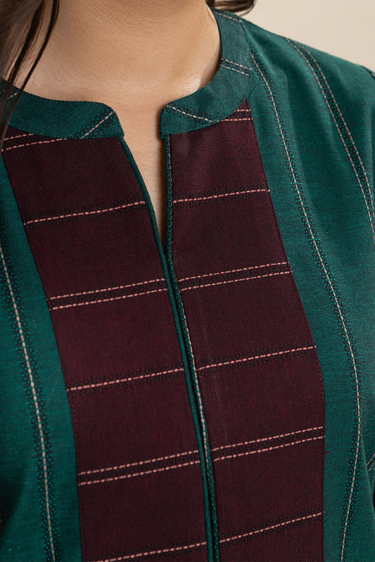 EMBROIDERED COTTON VISCOSE SHIRT (PRET)