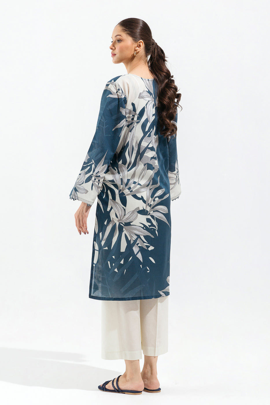 1 PIECE PRINTED LAWN SHIRT - AEGEAN PALMS (UNSTITCHED)