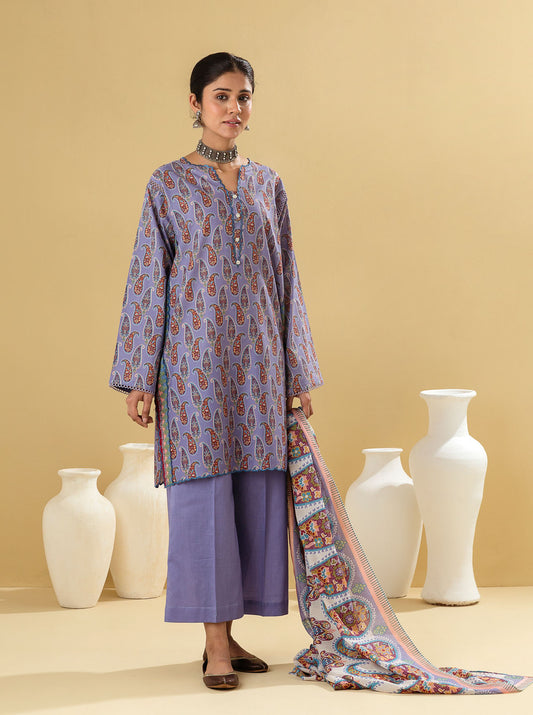 3 PIECE - PRINTED LAWN SUIT - NOSTALGIA MORBAGH SU_22