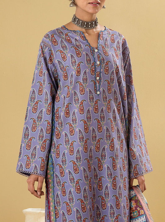 3 PIECE - PRINTED LAWN SUIT - NOSTALGIA MORBAGH SU_22