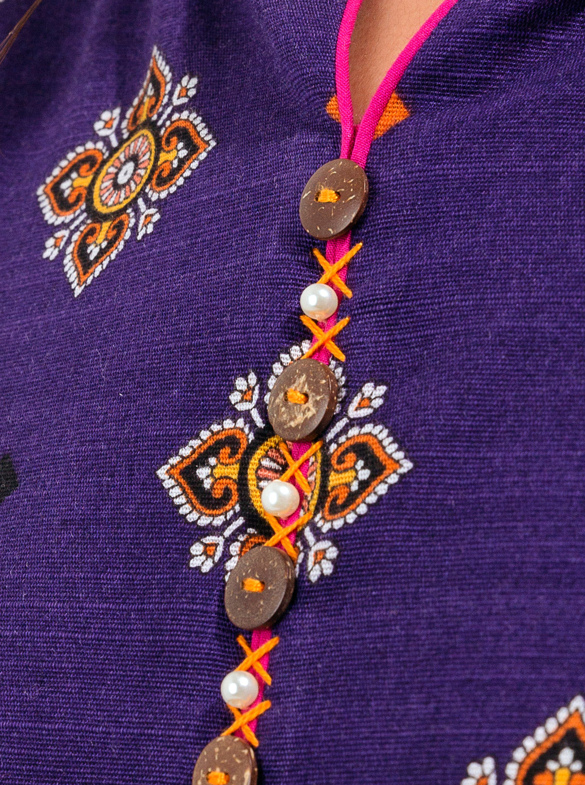 2 PIECE - PRINTED KHADDAR SUIT - VIOLET DECO MORBAGH WN_21