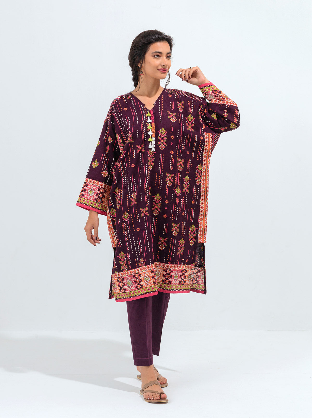 2 PIECE - PRINTED KHADDAR SUIT - ELEGANT GLEAM MORBAGH WN_21