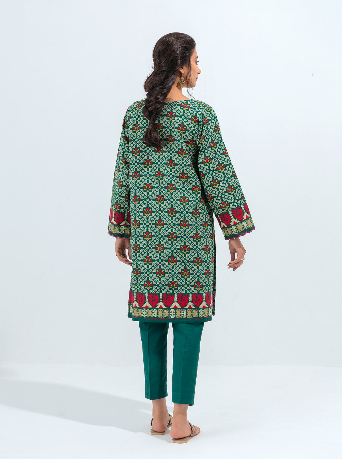2 PIECE - PRINTED KHADDAR SUIT - VIVID LUSH MORBAGH WN_21