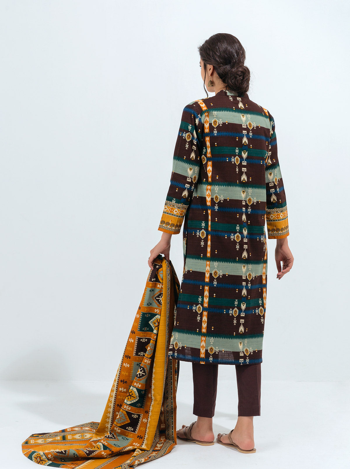 3 PIECE - PRINTED KHADDAR SUIT - ALLURING CHARM MORBAGH WN_21