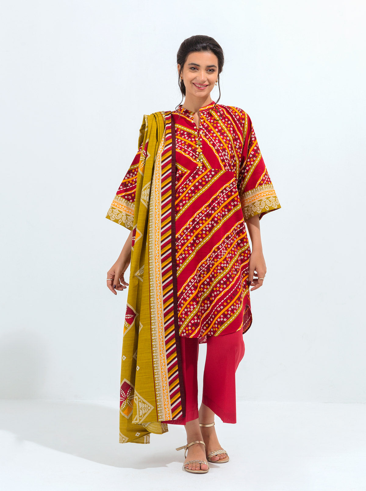 3 PIECE - PRINTED KHADDAR SUIT - FUSION FEST MORBAGH WN_21