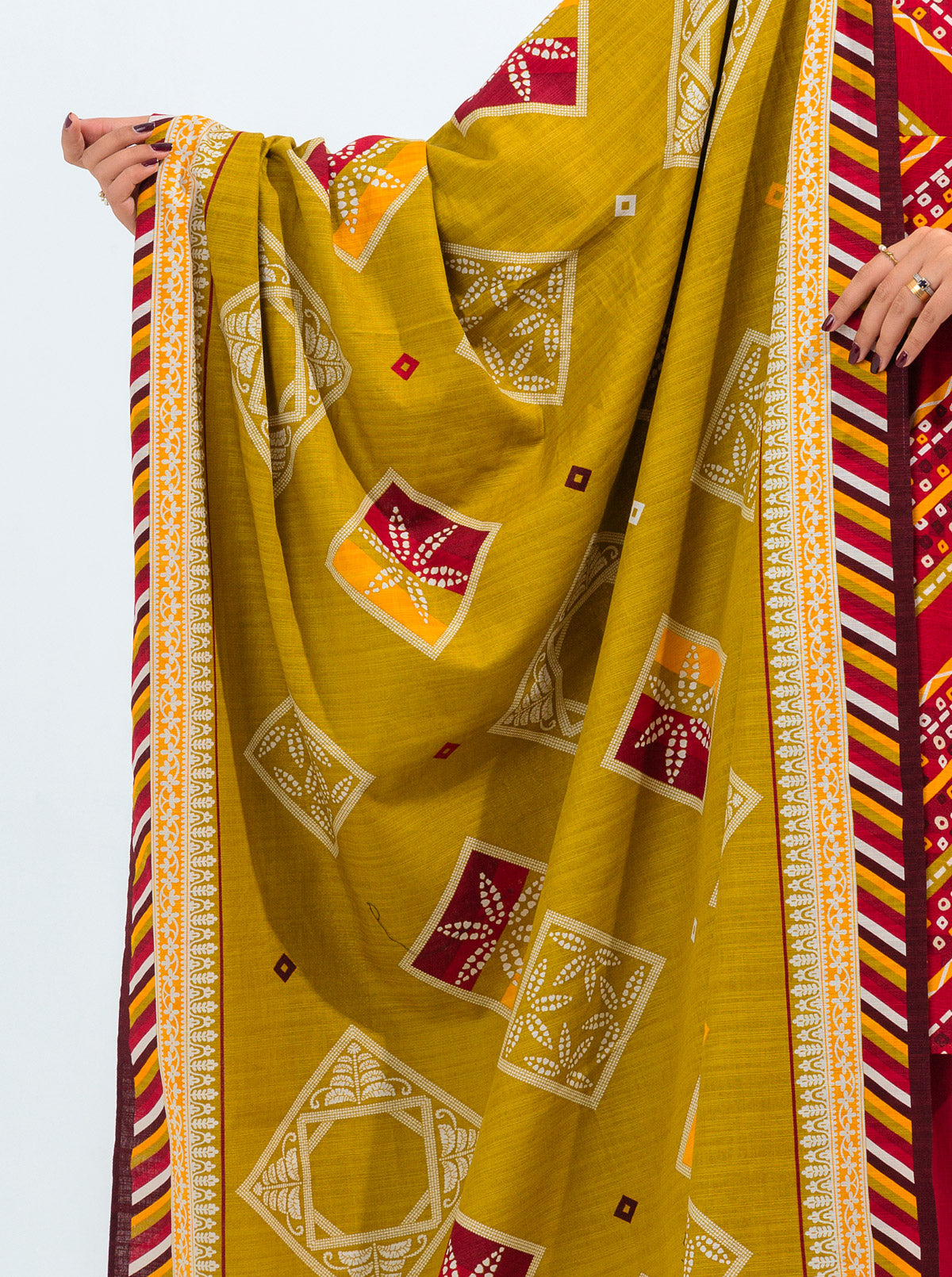 3 PIECE - PRINTED KHADDAR SUIT - FUSION FEST MORBAGH WN_21