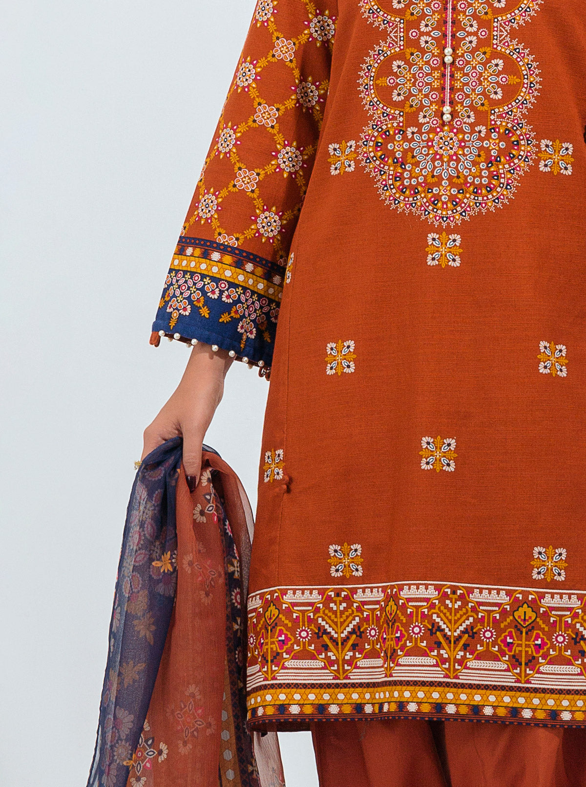 3 PIECE - PRINTED KHADDAR SUIT - GYPSY GLOW MORBAGH WN_21