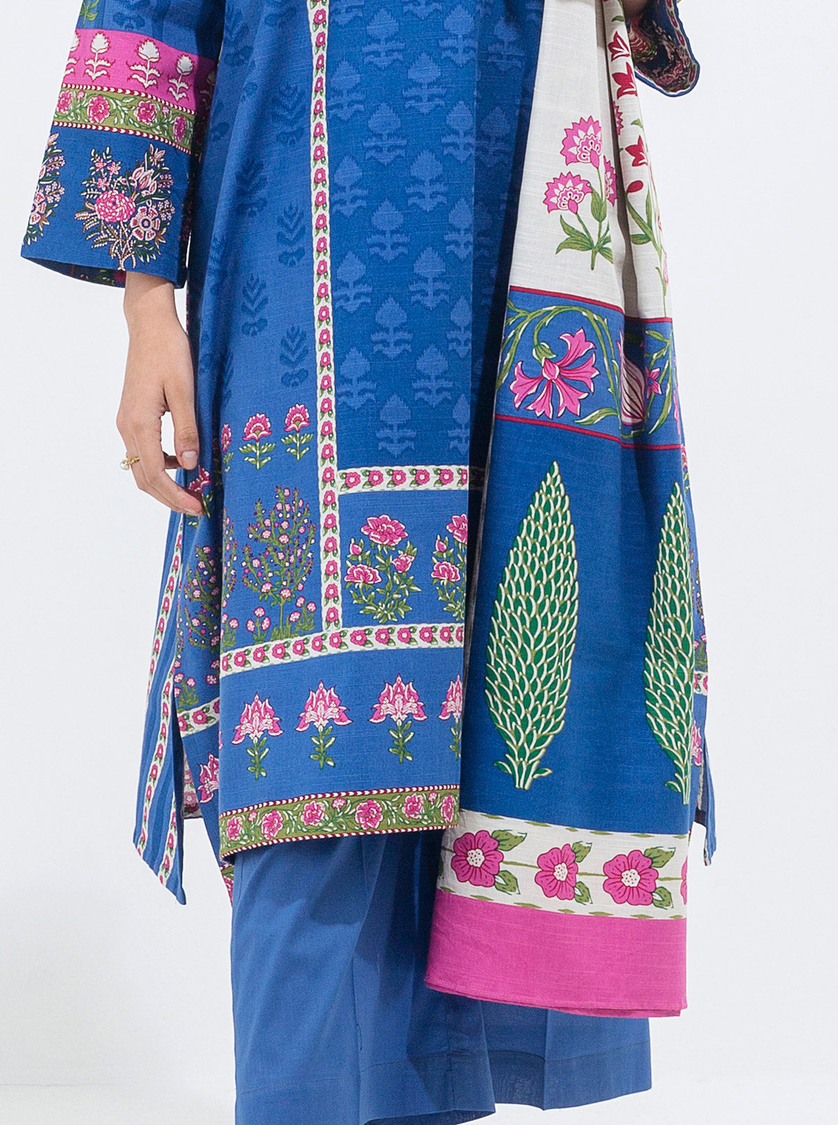 3 PIECE - PRINTED KHADDAR SUIT - PRIMROSE PETALS MORBAGH WN_21