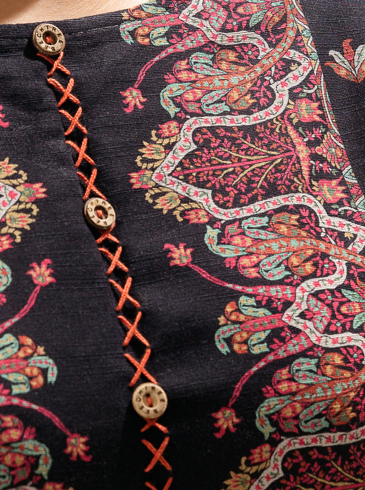 3 PIECE - PRINTED KHADDAR SUIT - SMOKY SALMON MORBAGH WN_22